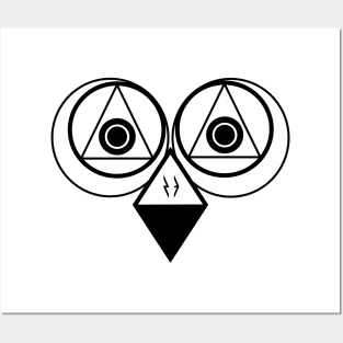 Geometric Owl Posters and Art